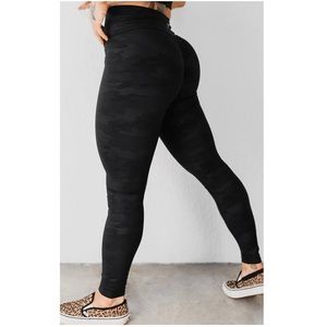 Celestial bodiez high rise black camo leggings